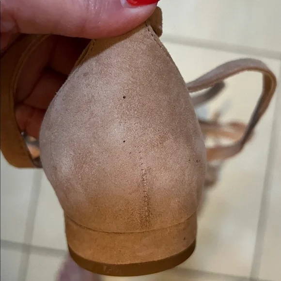 Madewell Suede Ankle-Tie Pom-Pom Sandals - Picture 2 of 4